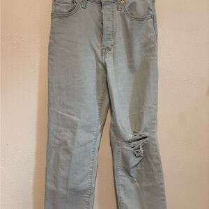 Levi’s Light Blue Ribcage Ankle Jeans